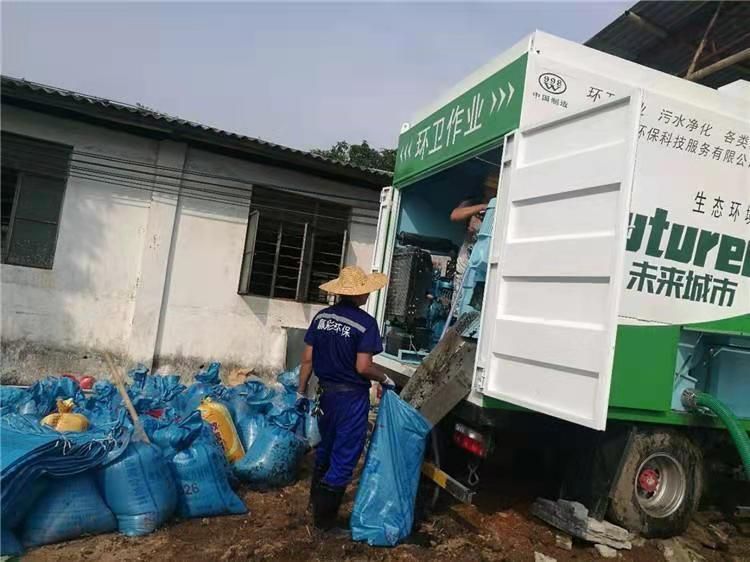 广水工业污泥压干处理